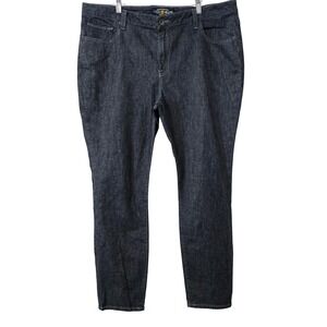 Lucky Brand Ginger Skinny Jeans Charcoal Metallic Plus Size 20W 29 Inseam Womens